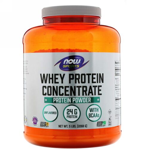Now Foods, スポーツ、ホエイタンパク質濃縮物、無風味、2268g（5lb）