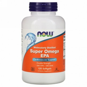 Now Foods, スーパーEPA、分子的蒸留、120ソフトジェル