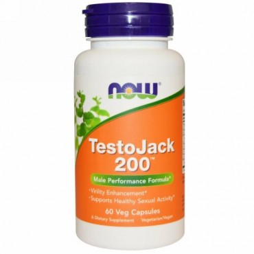 Now Foods, TestoJack200（テストジャック200）、ベジカプセル60粒