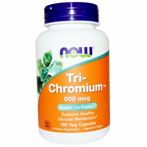 Now Foods, Tri-Chromium（トリクロム）、500mcg、ベジカプセル180粒