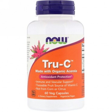 Now Foods, トゥルーC、植物性カプセル60粒