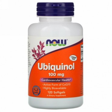 Now Foods, ユビキノール, 100 mg, 120ソフトゼリー
