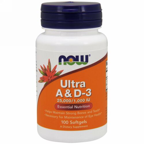 Now Foods, Ultra A & D-3, 100 Softgels