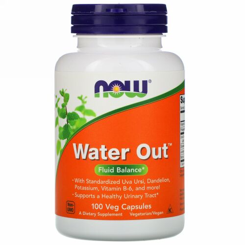 Now Foods, ウォーターアウト、体液バランス、ベジカプセル100粒