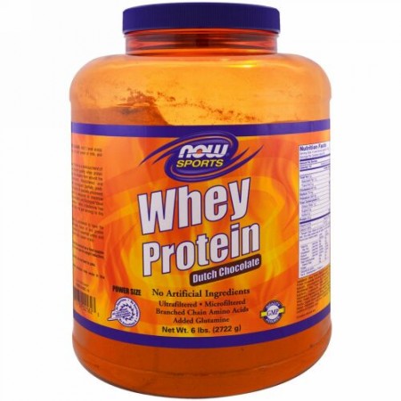 Now Foods, ホエイタンパク質, ダッチチョコレート, 6 lbs (2722 g) (Discontinued Item)
