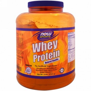 Now Foods, ホエイタンパク質, ナチュラルバニラ, 6 lbs (2722 g) (Discontinued Item)