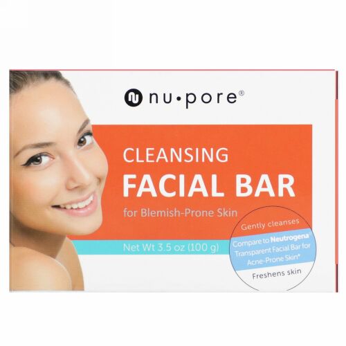 Nu-Pore, Cleansing Facial Bar for Blemish-Prone Skin, 3.5 oz (100 g)