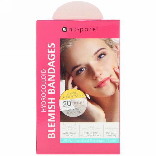 Nu-Pore, Hydrocolloid Blemish Bandages for Raised, Yellow Blemishes, 20 Bandages