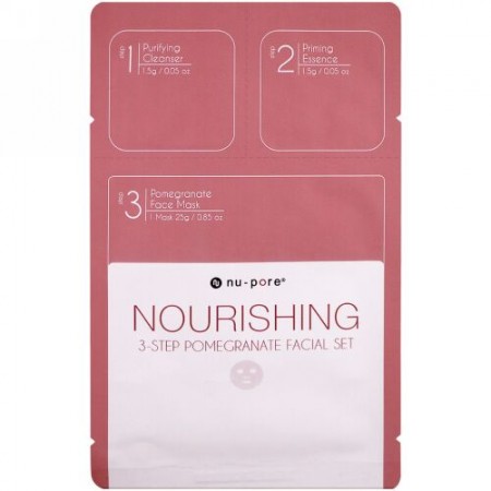 Nu-Pore, ナリシング3ステップ・ザクロフェイシャルセット、1パック (Discontinued Item)