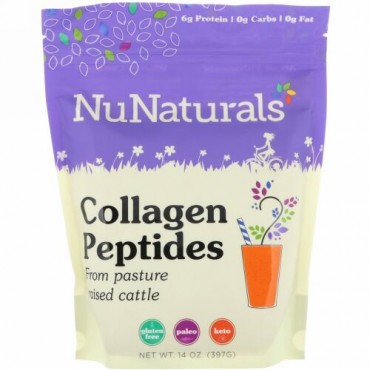 NuNaturals, コラーゲンペプチド、14オンス (397 g)