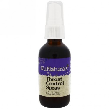 NuNaturals, スロートコントロール（のど用）スプレー、2 fl oz (59 ml) (Discontinued Item)
