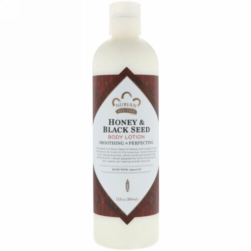 Nubian Heritage, ボディローション, ハニー & ブラックシード, 13 液量オンス(384 ml) (Discontinued Item)