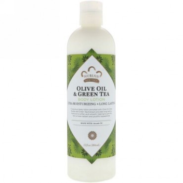 Nubian Heritage, ボディウォッシュ、オリーブオイルと緑茶、13 fl oz (384 ml) (Discontinued Item)