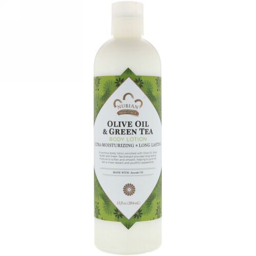 Nubian Heritage, ボディウォッシュ、オリーブオイルと緑茶、13 fl oz (384 ml) (Discontinued Item)
