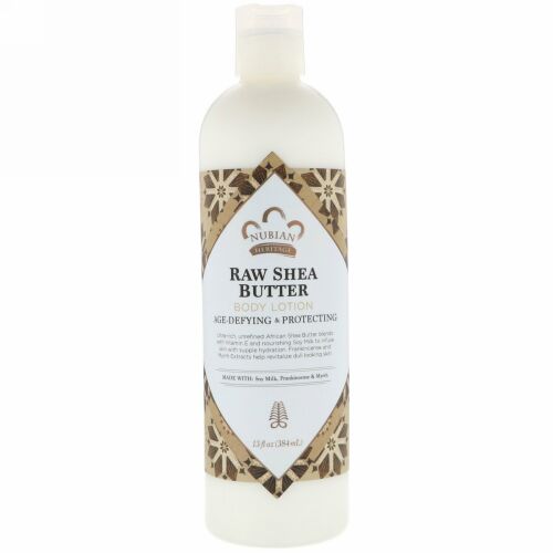 Nubian Heritage, ボディローション, ロウ・シアバター, 13 液量オンス (384 ml)