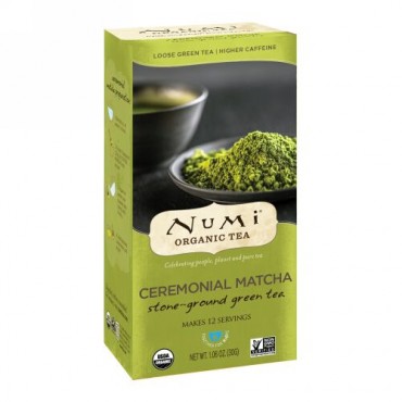Numi Tea, オーガニックティー、ルーズリーティー、セレモニアル抹茶、1.06 oz (30 g)