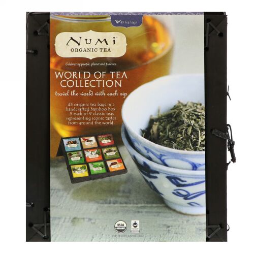 Numi Tea, ワールドオブティーオーガニックコレクション、45ティーバッグタイプ、3.42オンス (97 g) (Discontinued Item)