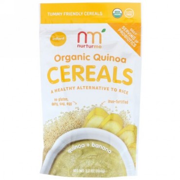 NurturMe, Organic Quinoa Cereal, Quinoa + Banana, Infant, 3.7 oz (104 g) (Discontinued Item)