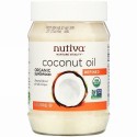 Nutiva, オーガニック ココナッツオイル, 精製, 15 液量オンス (444 ml)