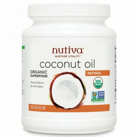 Nutiva, Organic Refined Coconut Oil, 54oz (Discontinued Item)