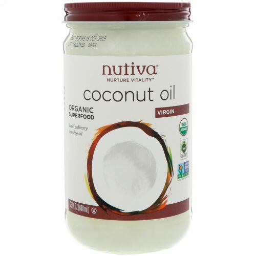 Nutiva, オーガニックココナッツオイル, バージン, 23液量オンス（680 ml）