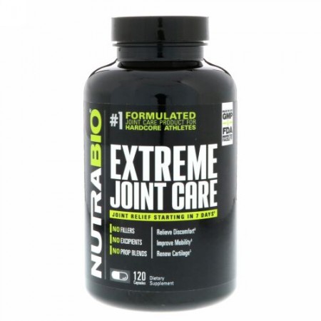 NutraBio Labs, Extreme Joint Care, 120 Vegetable Capsules (Discontinued Item)