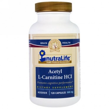 NutraLife, アセチルLカルニチンHCI, 500 mg, 120錠