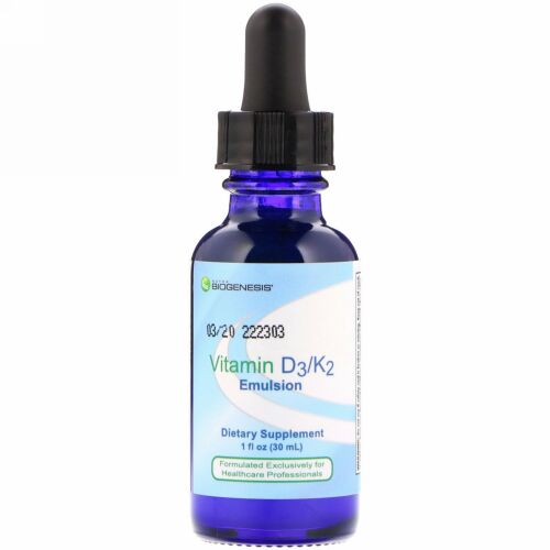 Nutra BioGenesis, Vitamin D3/K2 Emulsion, 1 oz (30 ml)