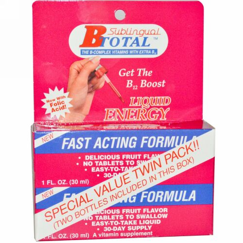 Nutraceutical Solutions, Inc, B トータル、 舌下用、 ツインパック、 2本、 各1液量オンス (30 ml) (Discontinued Item)