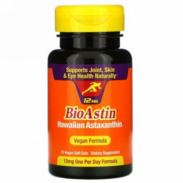 Nutrex Hawaii, BioAstin、12 mg、75ビーガンソフトジェル