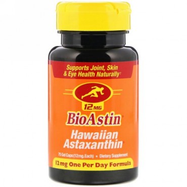 Nutrex Hawaii, BioAstin、12mg、ゲルキャップ75粒