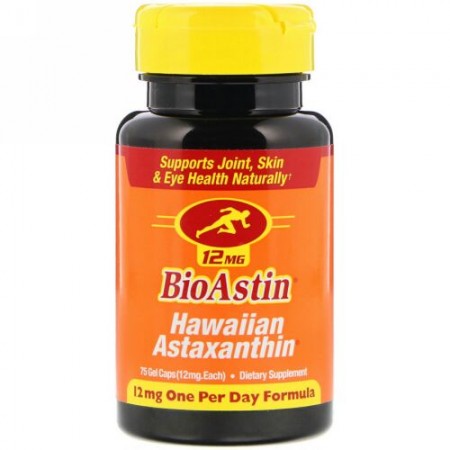 Nutrex Hawaii, BioAstin、12mg、ゲルキャップ75粒