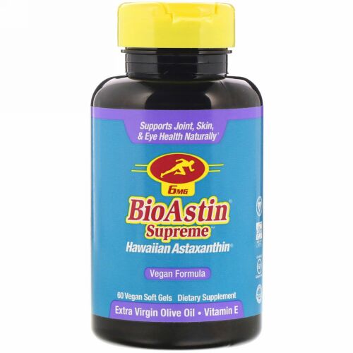 Nutrex Hawaii, BioAstin（バイオアスチン）Supreme（スプリーム）、6mg、ビーガンソフトジェル60粒