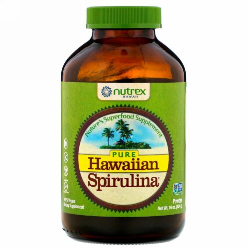 Nutrex Hawaii, ピュアHawaiian Spirulina（ハワイアンスピルリナ）、粉末、454g（16オンス）