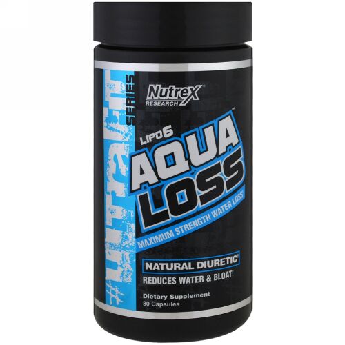 Nutrex Research, アクアロス、マキシマムストレングス・水分低下、80カプセル (Discontinued Item)