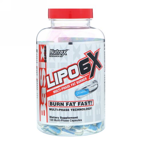 Nutrex Research, ベーシックス シリーズ、リポ-6X、120カプセル (Discontinued Item)