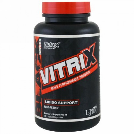 Nutrex Research, ブラックシリーズ、Vitrix、リビドーサポート、80リキッドカプセル