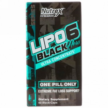 Nutrex Research, LIPO-6 Black Hers, Ultra Concentrate, 60 Black-Caps