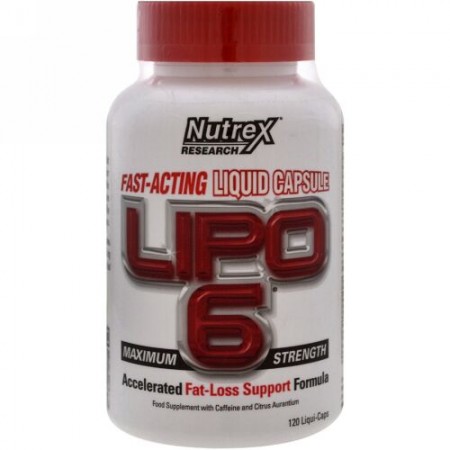 Nutrex Research, 最強の効力のLipo 6、液状カプセル 120錠 (Discontinued Item)
