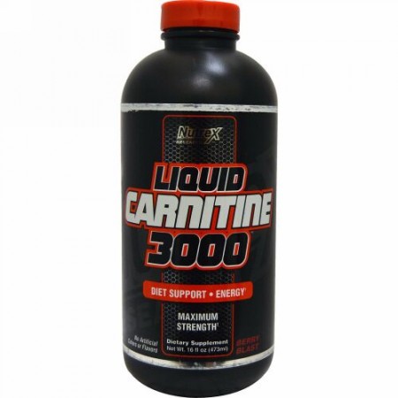 Nutrex Research, リキッドカルニチン3000、ベリーブラスト、16液量オンス (473 ml)