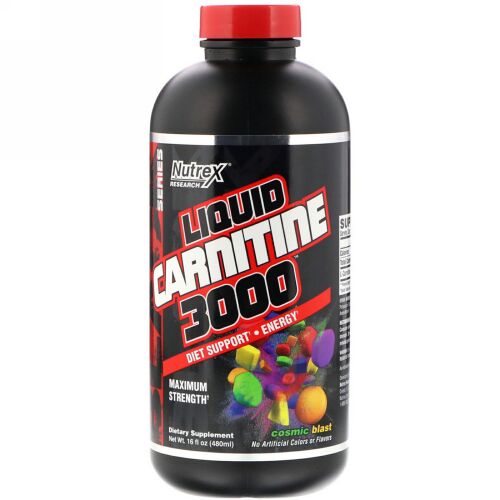 Nutrex Research, リキッドカルニチン3000、コスミックブラスト、16 fl oz (480 ml) (Discontinued Item)