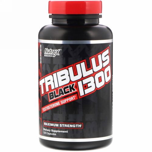 Nutrex Research, トリビュラス ブラック1300、テストステロンサポート、120粒