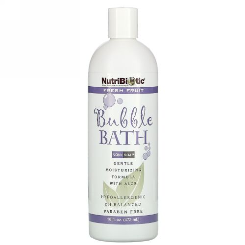 NutriBiotic, バブルバス, 非せっけん, フレッシュフルーツ, 16 fl oz (473 ml)