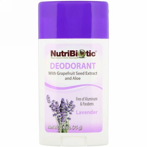 NutriBiotic, Deodorant, Lavender, 2.6 oz (75 g)