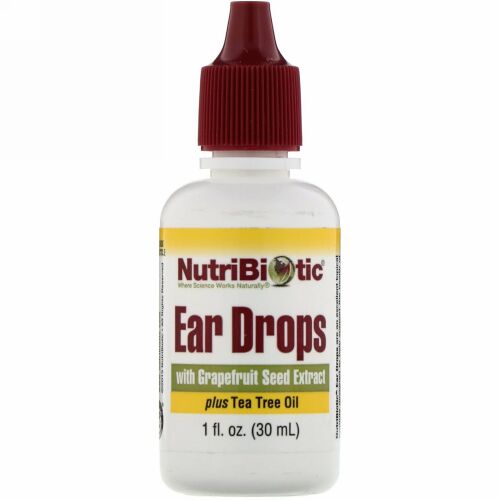 NutriBiotic, イヤードロップス グレープフルーツシードエクストラクト プラス ティーツリーオイル、30ml（1fl oz）
