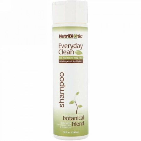 NutriBiotic, Everyday Clean（エブリデイクリーン）、シャンプー、ボタニカルブレンド、296ml（10fl oz）