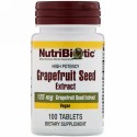 NutriBiotic, Grapefruit Seed、エキス、125 mg、100 粒
