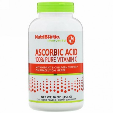 NutriBiotic, イミュニティ、アスコルビン酸、100％ピュアビタミンC、454 g（16 oz）