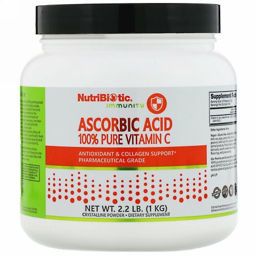 NutriBiotic, イミュニティ、アスコルビンアシッド、100％ピュアビタミンC、クリスタラインパウダー、1 kg