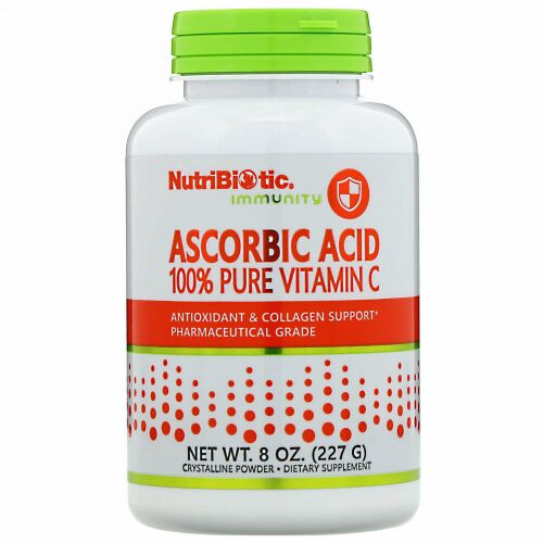 NutriBiotic, イミュニティ、アスコルビン酸、100％ピュアビタミンC、クリスタラインパウダー、227 g